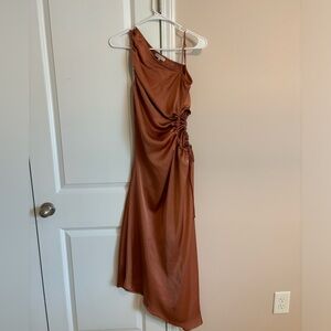 Moon River Asymmetrical Cutout Dress